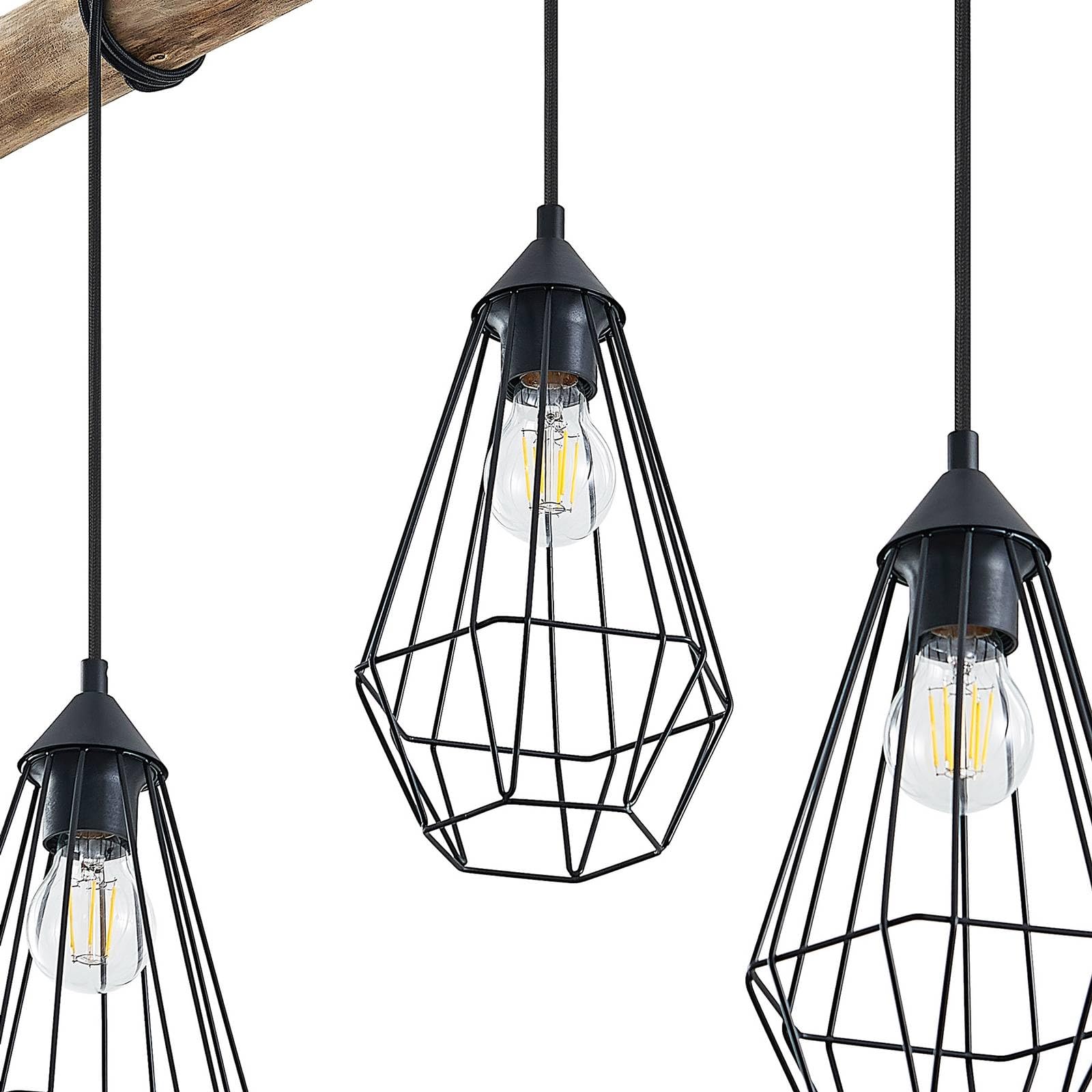 Lindby Lampada a sospensione dimmerabile (Country) colore Ocra, in Metallo ad es. Soggiorno & Sala da pranzo lampada soffitto plafoniera illuminazione