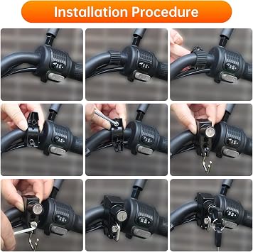 2Pcs Motorcycle Helmet Lock, Anti Theft Lock for Handlebar Frame Bumper