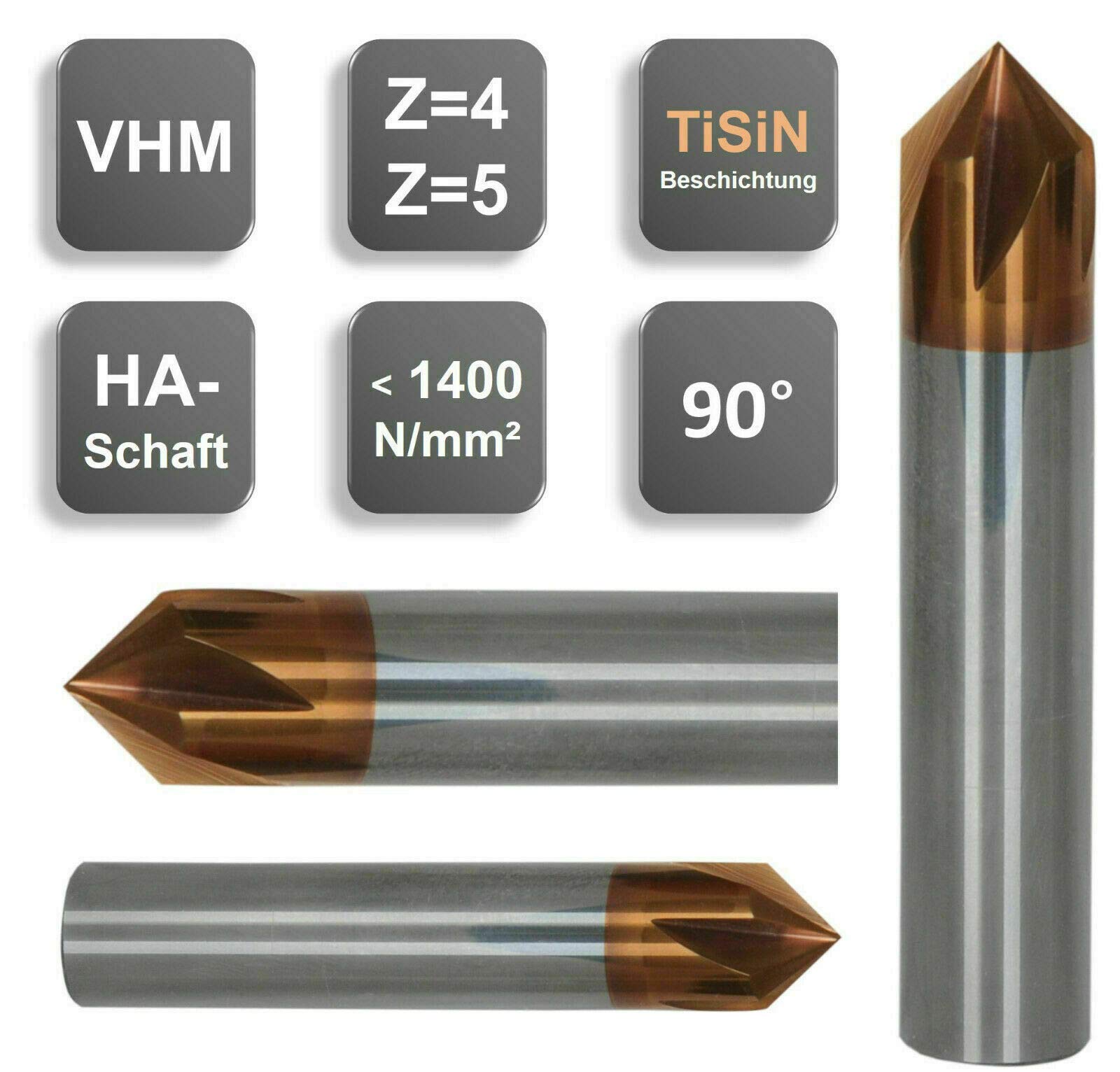 Fresa Per Sbavatura VHM Ø3mm - Metallo Duro 90° Per Lavorazioni Di Precisione - Foto 7