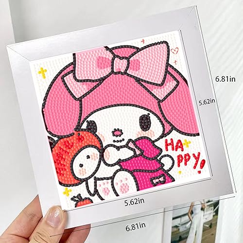 Miniatura 3 de Kit de pintura de diamante 5D para bricolaje, con marco de fotos, bonita pintura de diamante para niñas, niños, adultos, principiantes, regalo (M-1)