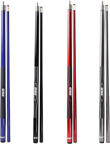 GSE - Tacos de billar compuesto de fibra de vidrio de 58 pulgadas, 2 piezas (varios colores disponibles, peso de 18 onzas, 19 onzas, 20 onzas, 21