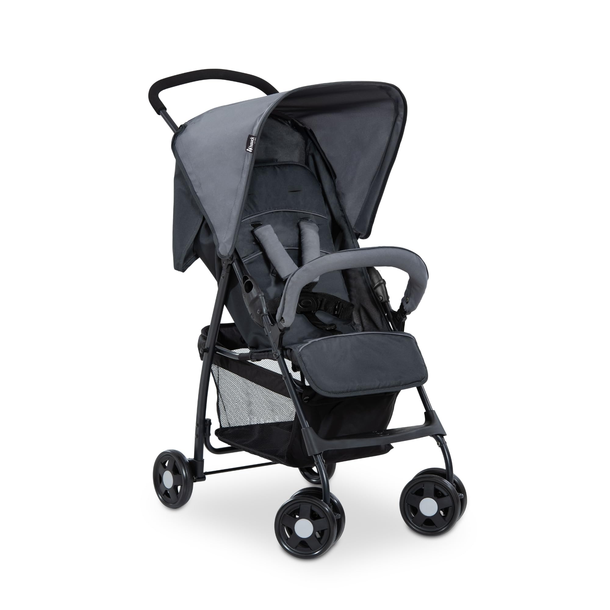 hauck Sport Carrito Bebe Ligero desde el Nacimiento - Silla de Paseo Reclinable para Niños hasta 15 kg - Carro Plegable Ultraligero 5,9 kg - Cesta Grande hasta 3 kg - Gris Oscuro
