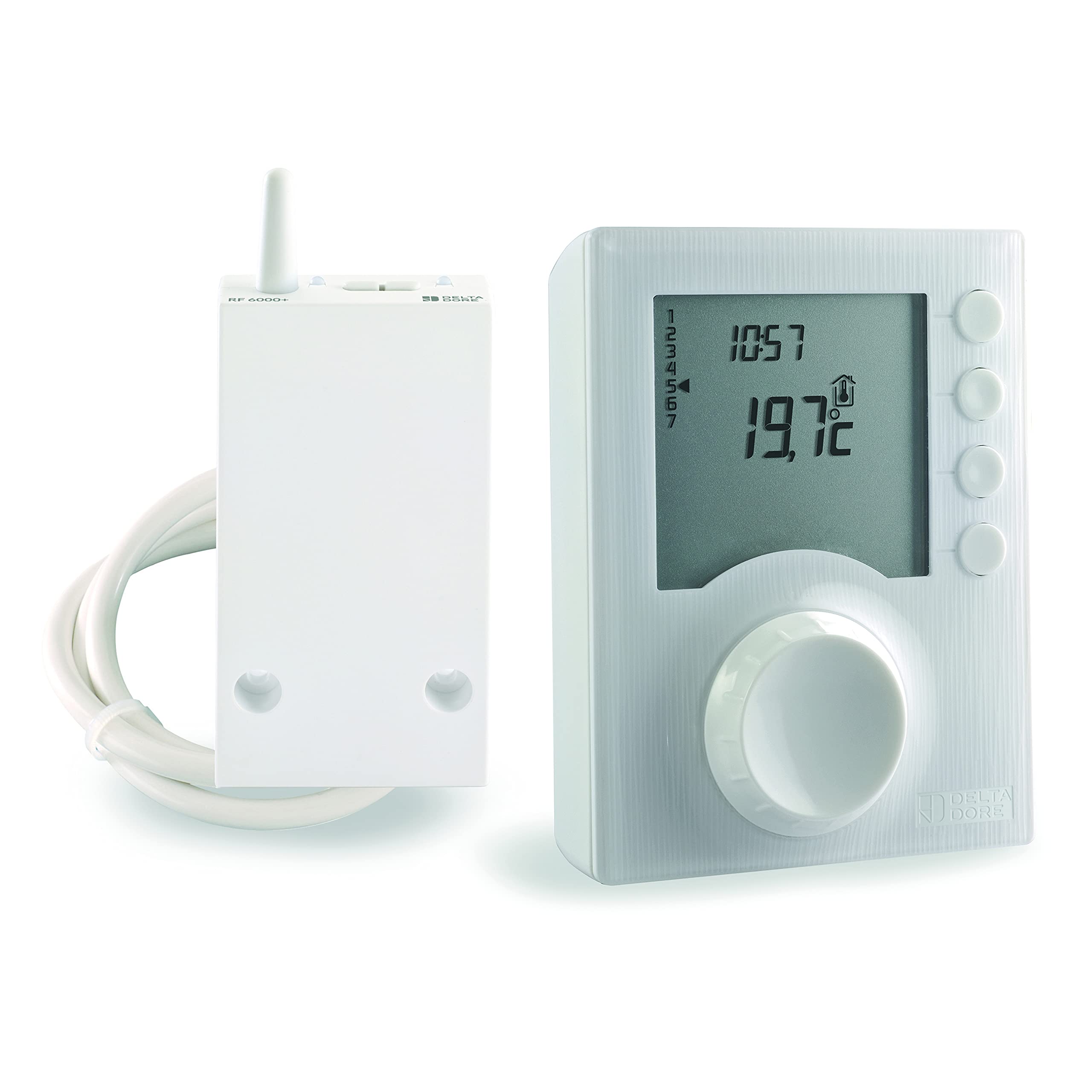 Delta Dore 6053073 Tybox 137+ Thermostat, Blanc