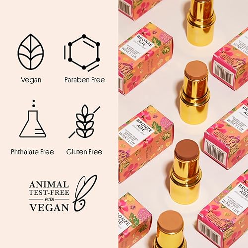 Miniatura 5 de Winky Lux Bronze Age Bronzer Stick  Crema bronceadora y contorno con cobertura hidratante, mezclable y construible para una piel impecable y suave,