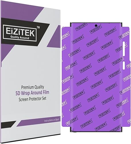 Miniatura 1 de EiZiTEK Protector de pantalla para Samsung Galaxy S23 Ultra, compatible con fundas, envolvente, compatible con desbloqueo de huellas dactilares,