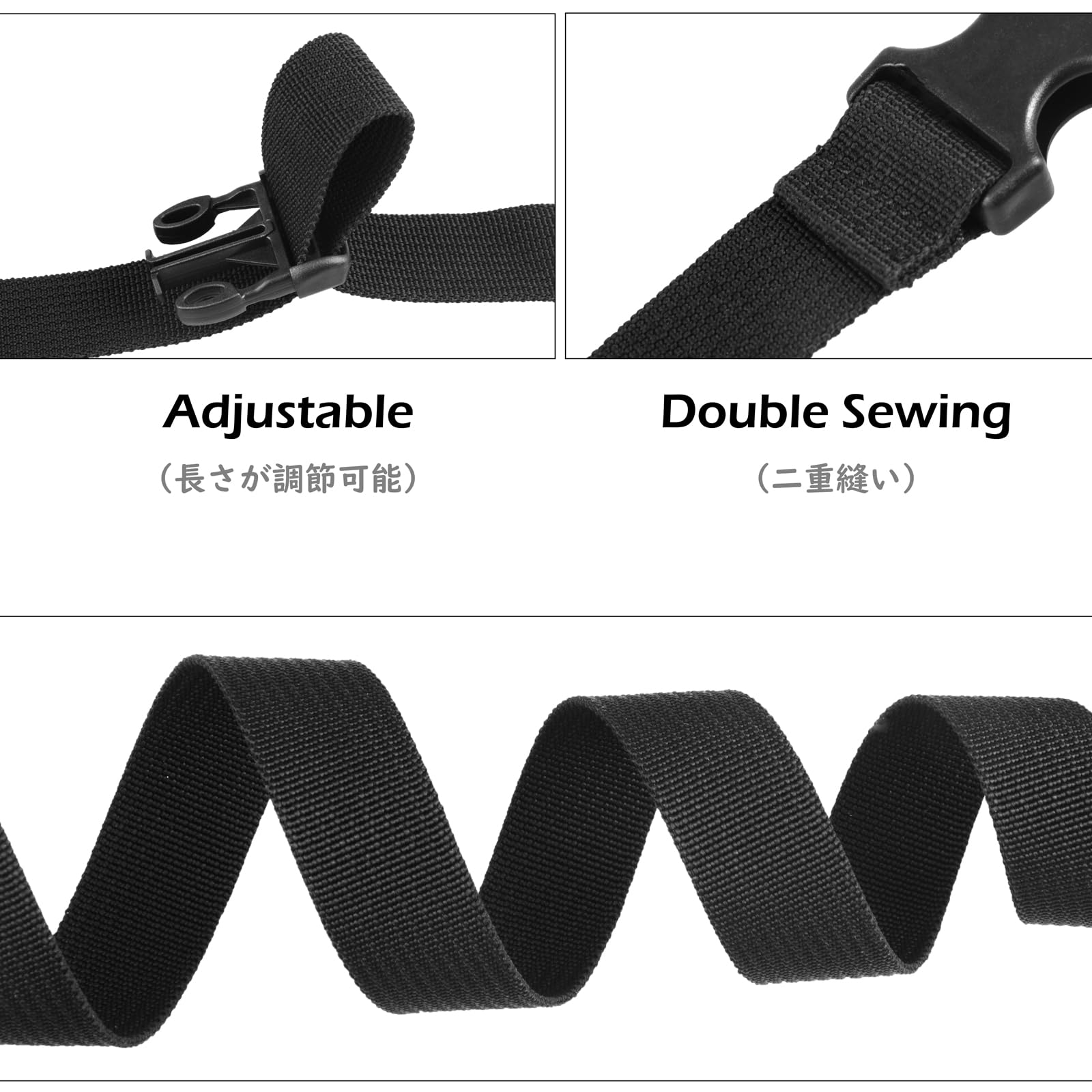 TRIWONDER Pasek z szybką klamrą 25 mm 38 mm, pasek do mocowania, pasek z grzechotką, walizka podróżna do mocowania bagażu (2,5 m, czarny - 25 mm)