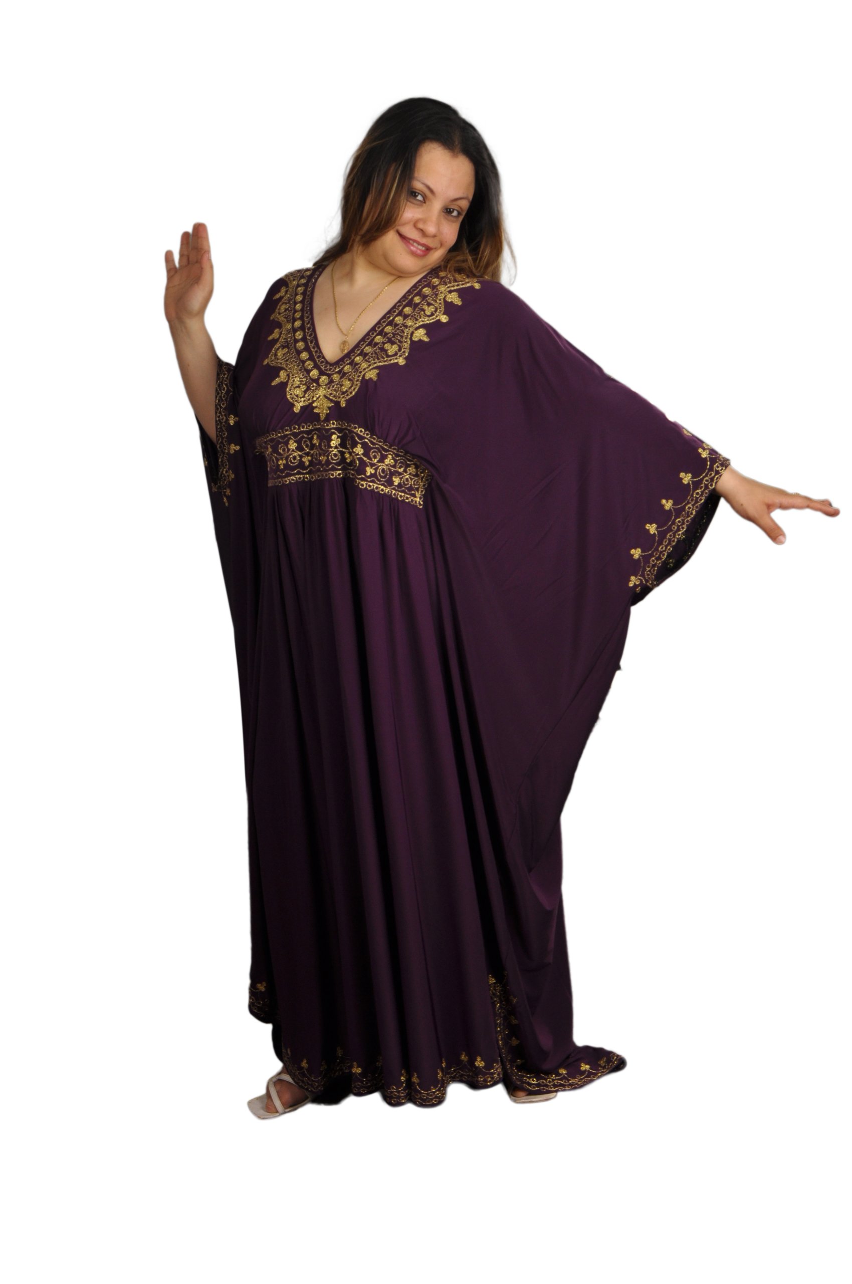 Damen Kaftan im Oriental Style, Einheitsgröße: M bis 3XL (40-58)