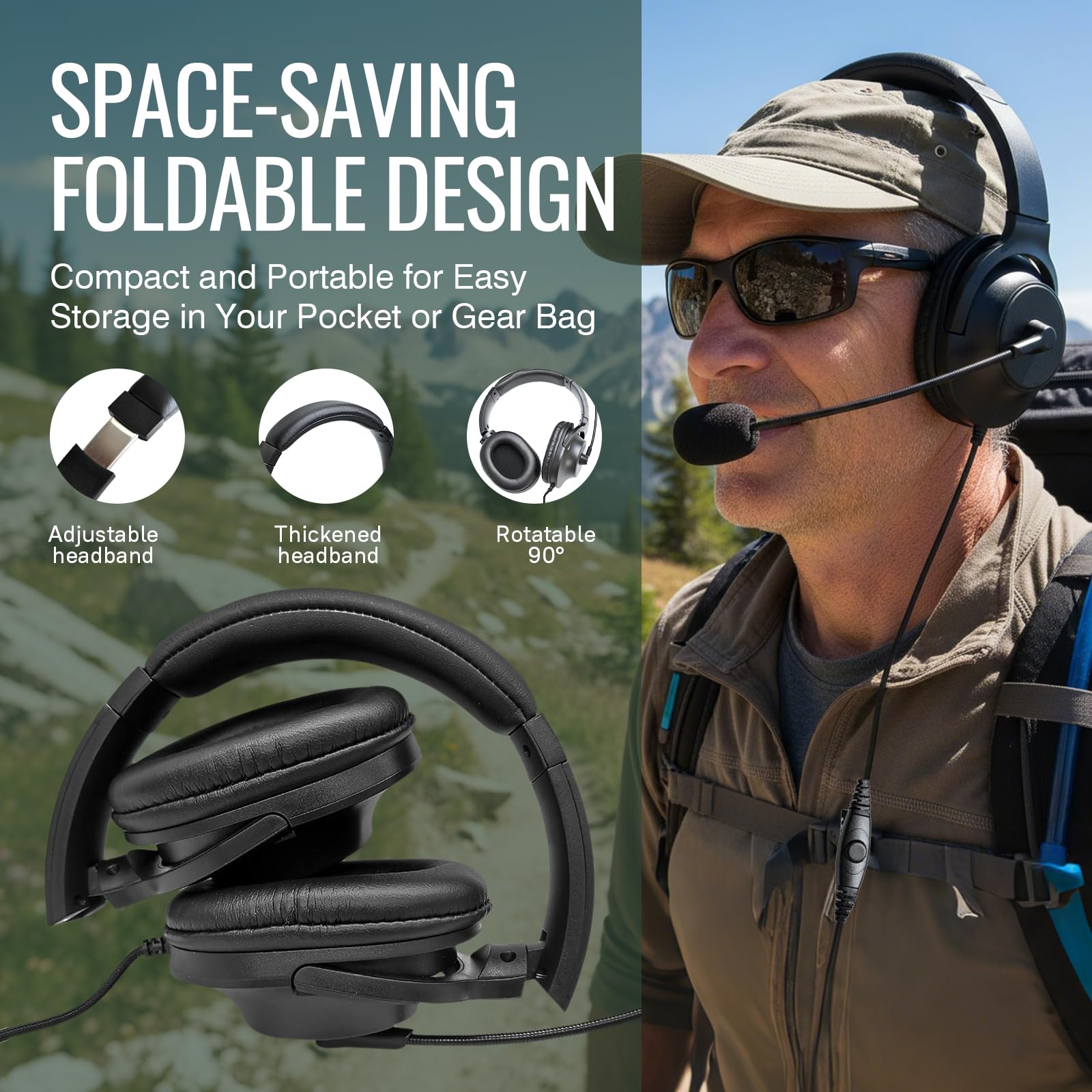 Amazon.co.jp: JUYODE トランシーバー オーバーヘッドヘッドセット 2