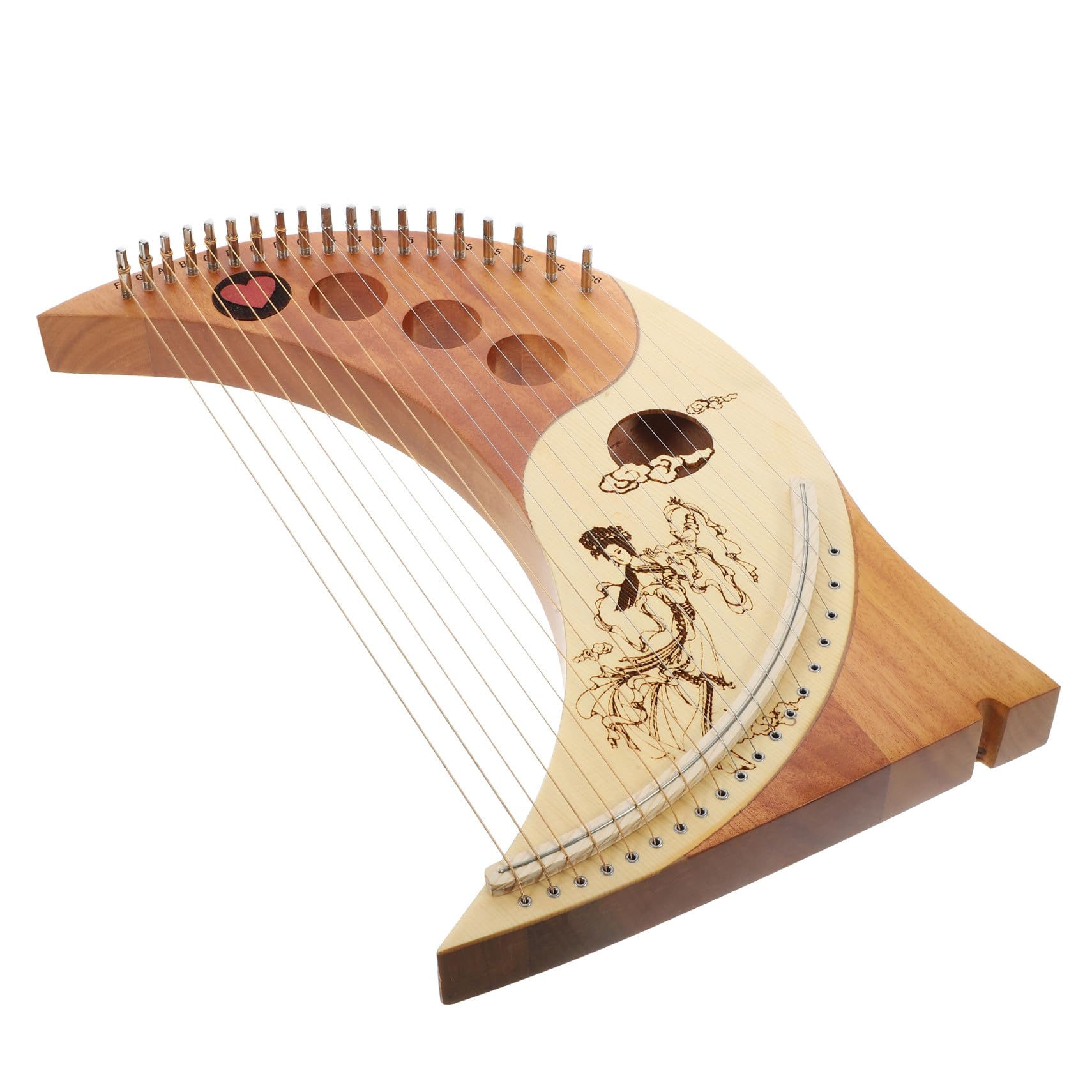 POPETPOP Lira Celtica in Legno di Cedro 19 Corde, Set Completo per Principianti, Strumento Musicale Portatile e Leggero per Ragazzo Ragazza e Adulti Colore Casuale