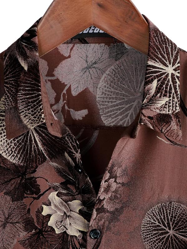 Image of Men's Multi-Coloured Floral Printed Shirt for man | Half Sleeve Cotton Shirt for Men | Summer Shirts for Men