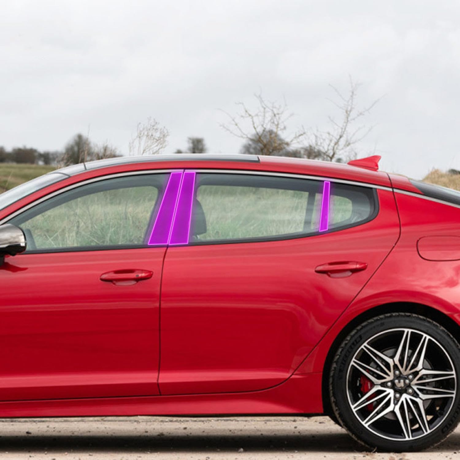 LAVIYE Car Exterior PPF Paint Protective Film Anti-Scratch of Window Pillar Strip TPU Transparent Film Repair，for Kia Stinger 2021-2023