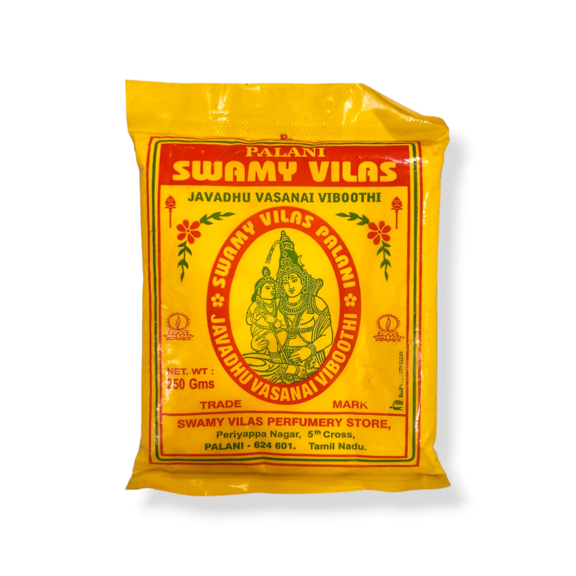 YRK Jawadhu Scented Vibhudhi | Bibhuti | Vibhuti | Vibhooti | Bhasma | Bhasm | Holy Ash | Swamy Vilas Vibuthi - 250 GMS