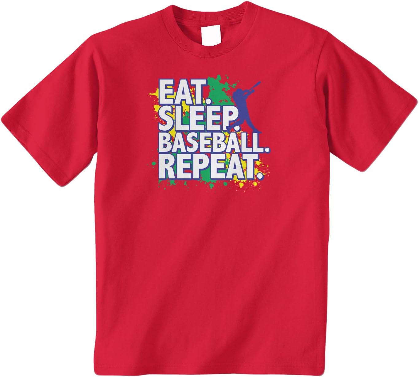 Threadrock Big Boys' Eat Sleep Baseball Repeat Youth T-Shirt
