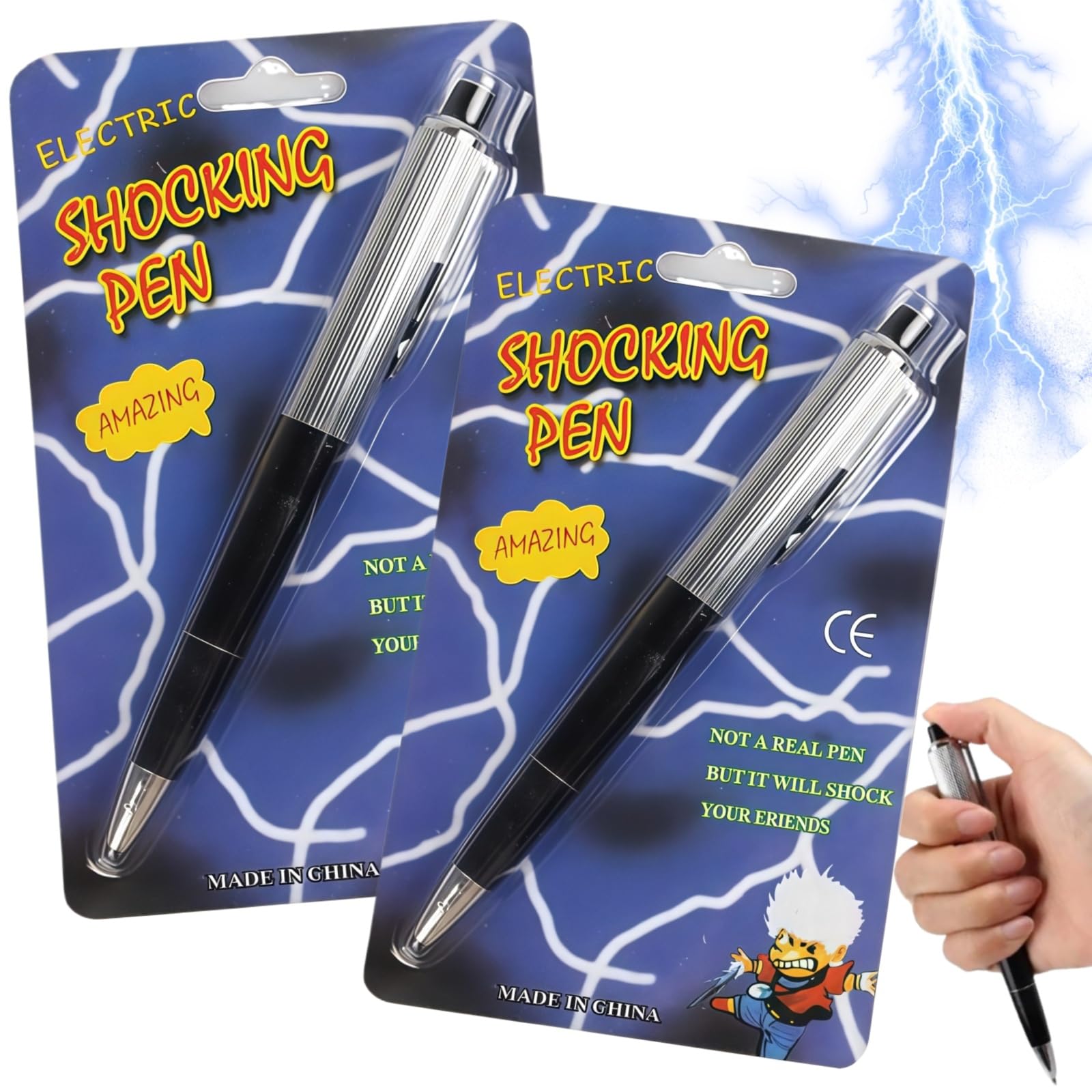 2PCS Electric Shock Pen,Ballpoint Shocking Pen,Electric Pe/n,Pranks for Adults,Shock P/en,Ele/ctric Sho/ck Prank,Practical Jokes,Safe Fun Joke to Friend Pra/nk Pe/ns,Trick Fun Gadget April Fool Pra/nk