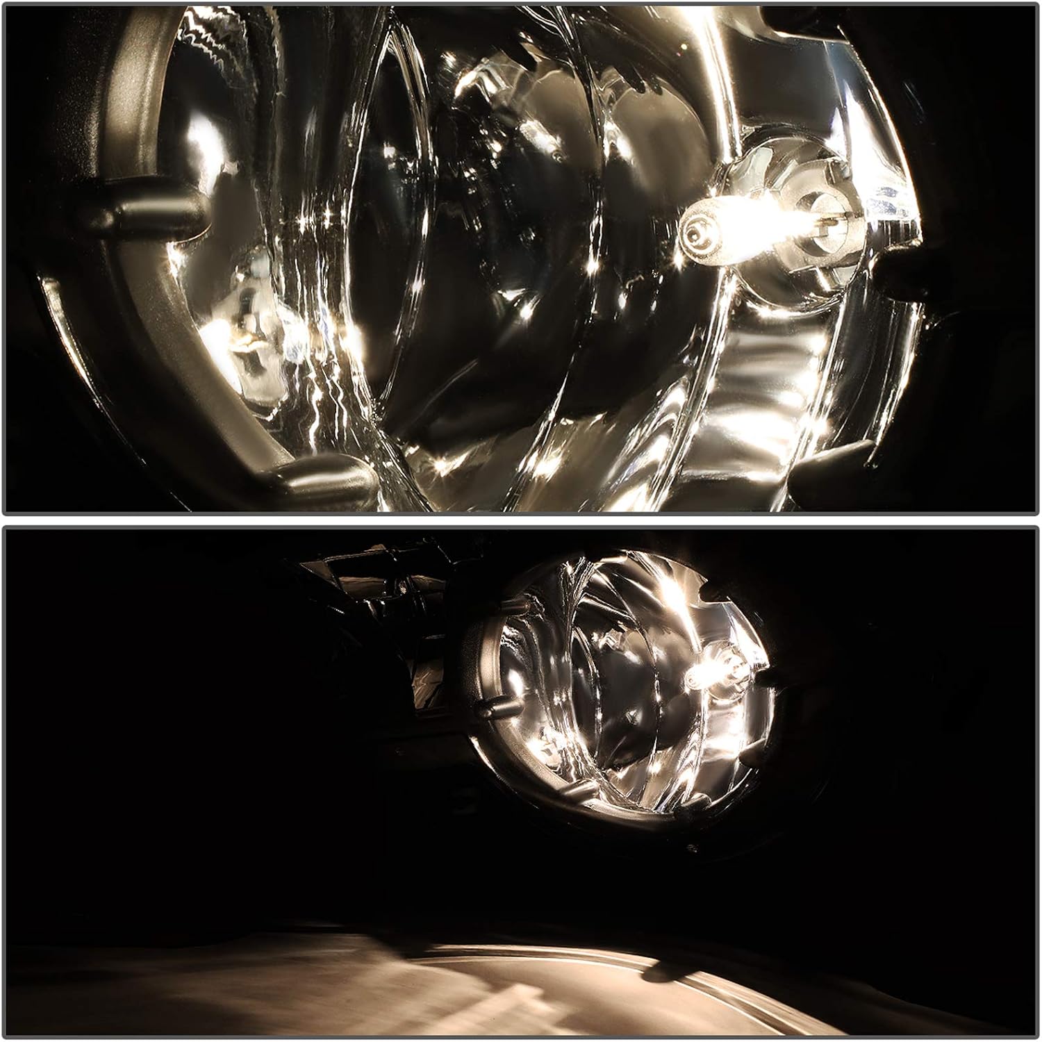 DNA MOTORING FL-ZTL-321-SM Fog Light Driver & Passenger Side Enhance visibility [Compatible with 2002-2006 Chevy Avalanche 1500 2500]