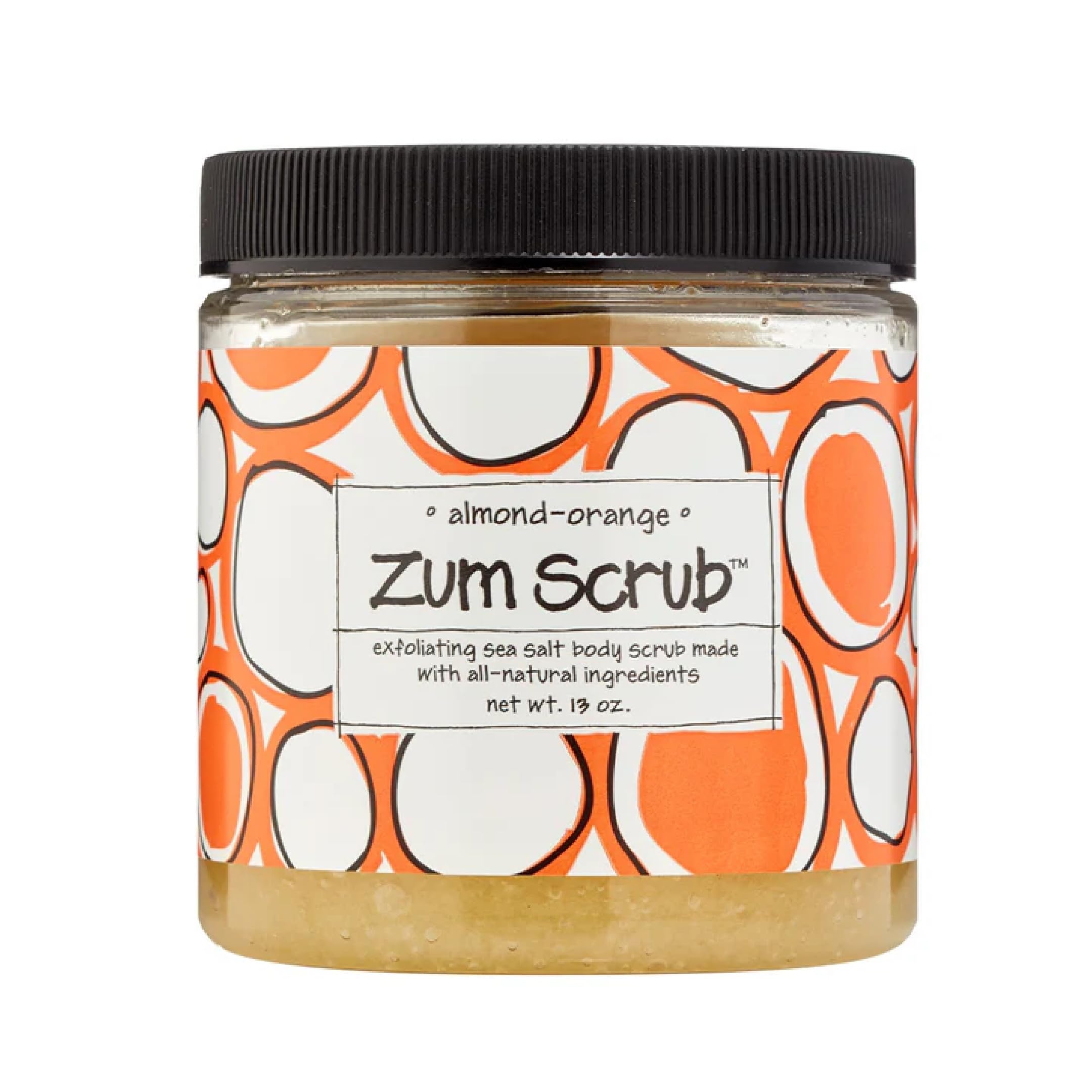 Indigo Wild Zum Body Scrub, Almond-Orange, 13 Ounce