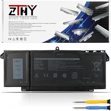 7FMXV 63Wh Laptop Battery - Replacement for Dell Latitude 5320 7320 7420 7520 Latitude 5320 2-in-1/7320 2-in-1/7420 2-in-1 P133G P134G P135G P136G P138G P139G P110F TN2GY 9JM71 15.2V 4-Cell 3941mAh