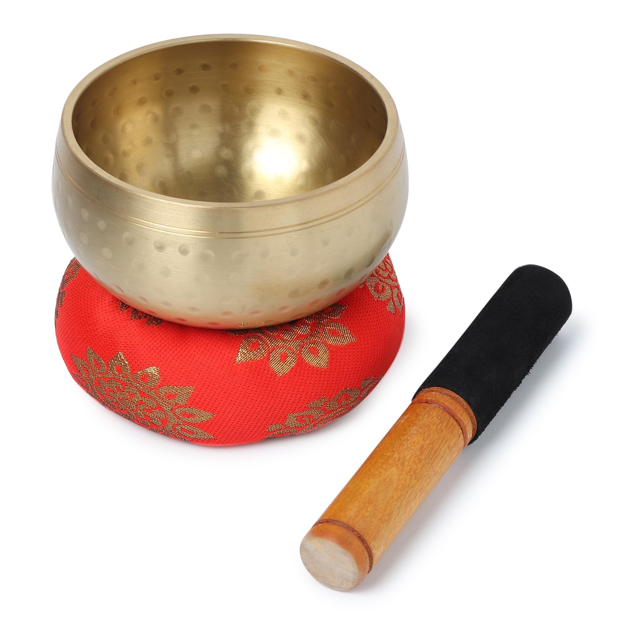 Zenith’s Decor 100% pure Brass Sound Singing Bowl for stress relief Meditation Bowl,Tibetan Bowl Prayer Instrument With Stick 630 gm (diameter - 5 inch, height - 3 inch)
