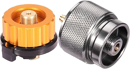 Adaptador de estufa de camping Adaptador de propano a butano 1 libra Entrada de tanque de propano EN417 Salida de válvula lindal con entrada de