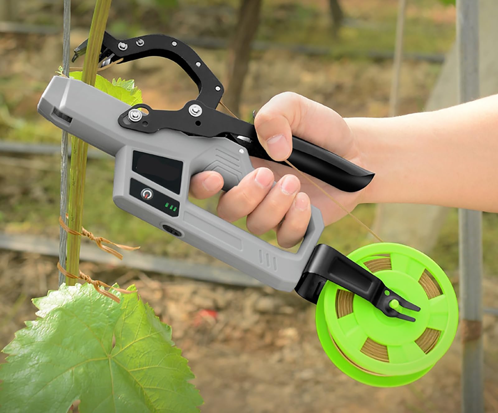 Xnzjhpp Automatic Plant Tie Machine, Electric Vine Tying Tool, 45Mm Binding Diameter, Rechargeable Battery, For Gardeners Farmers Climbing Vegetables Flowers,Garden Plant Strapping Machine