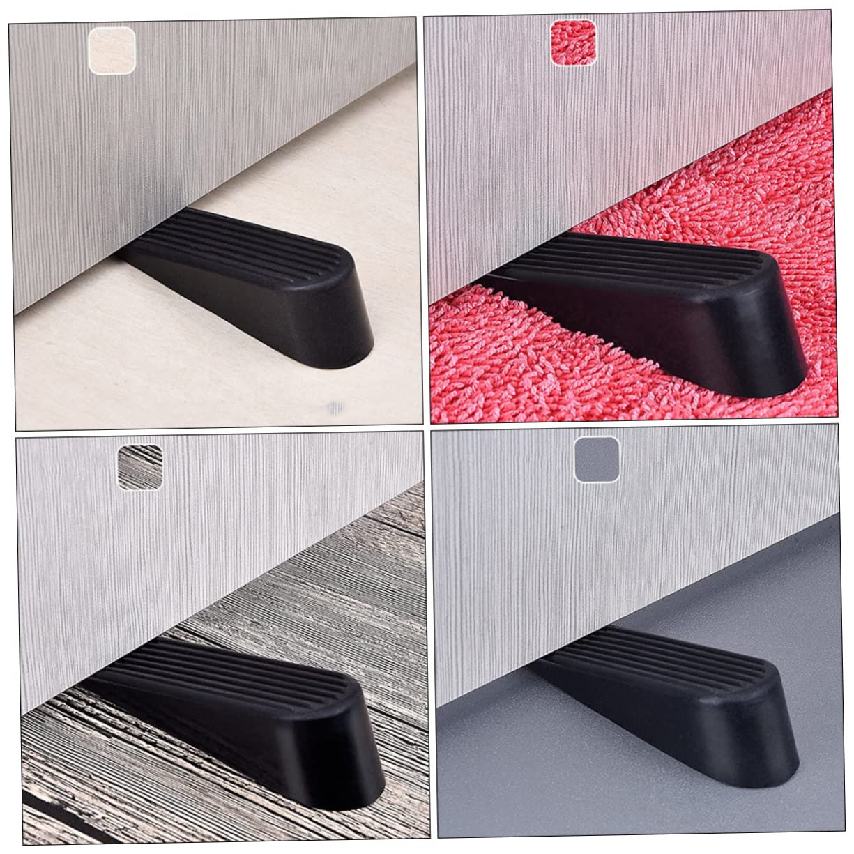PLAFOPE 5 Piezas Tope de puerta de tormenta protector suelo protector de suelo pequeño protector de puerta soporte de tope de puerta de seguridad tope de puerta de goma cuña