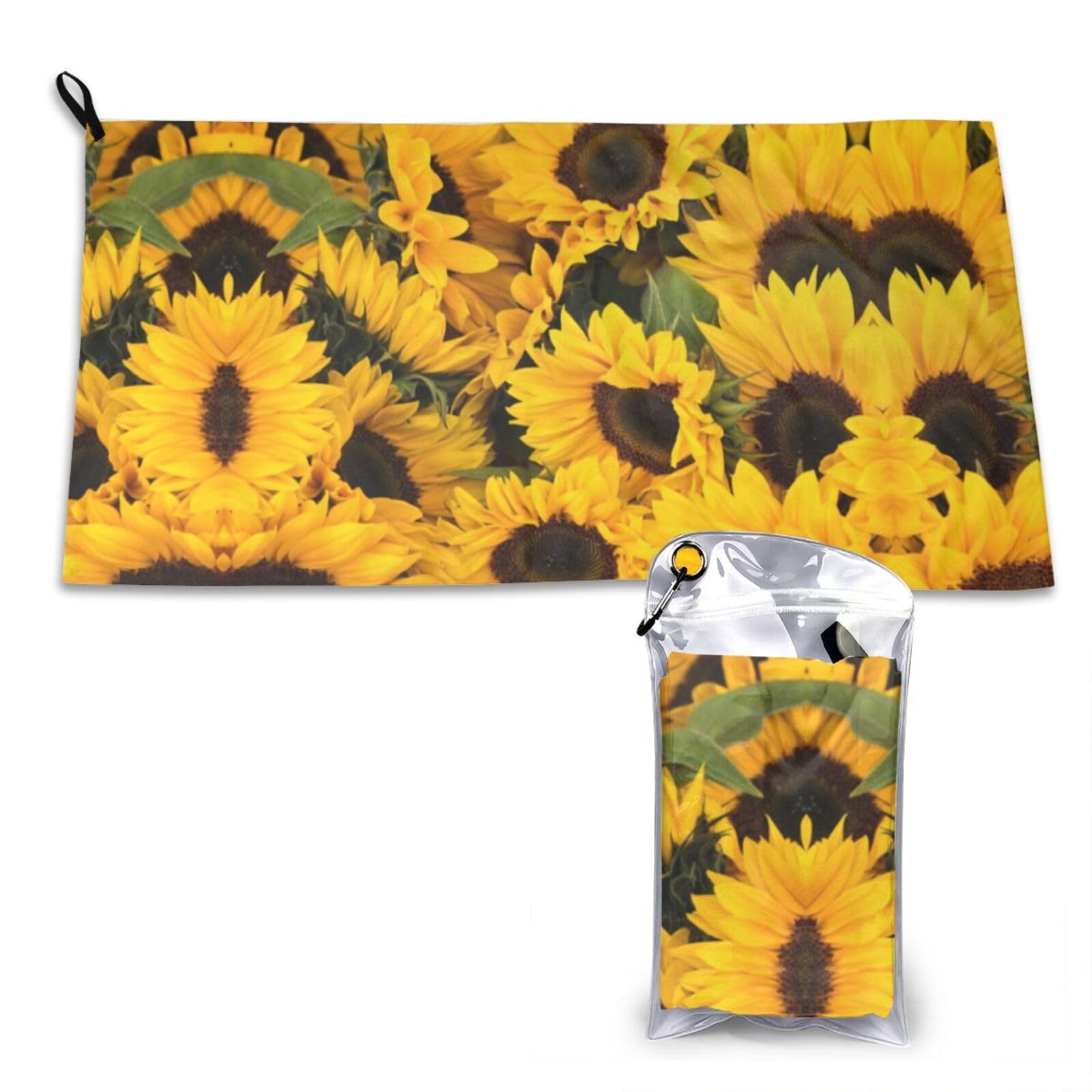 Sunflower Print Cooling Towel, Gym Towel,Cooling Towels For Neck, Soft Breathable Travel Cool Towel,Sports Towels For Gym,Camping