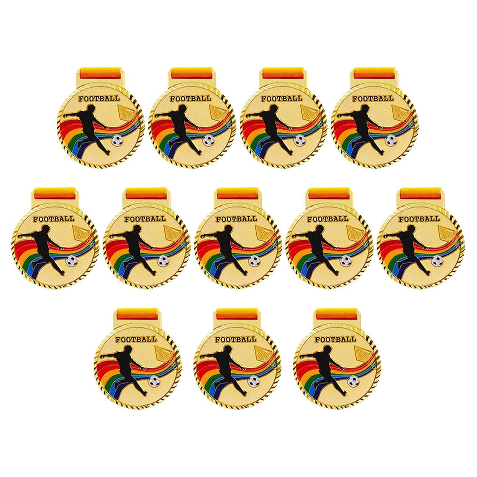 Medallas de ganador para niños en eventos deportivos. Medallas de fútbol para en partidos de fútbol. para honrar a jugadores y equipos destacados.