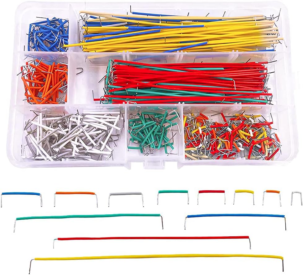 - (560 Pcs) MCIGICM Breadboard Jumper Wire Cables for Arduino, 14 Vaules, 2-125 mm