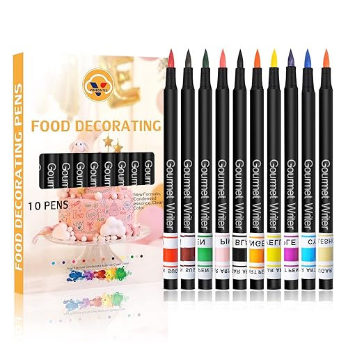 Marcadores para colorear de alimentos Gourmet Writer Food Cake Decorator Pens, pluma de pigmento comestible para pasteles y galletas, colores