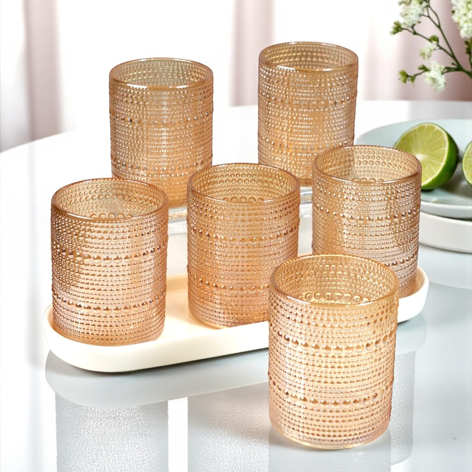 Vintage Hobnail Whiskey Glasses - Set of 6 -26 Vintage Hobnail Whiskey Glasses - Set of 6 -26