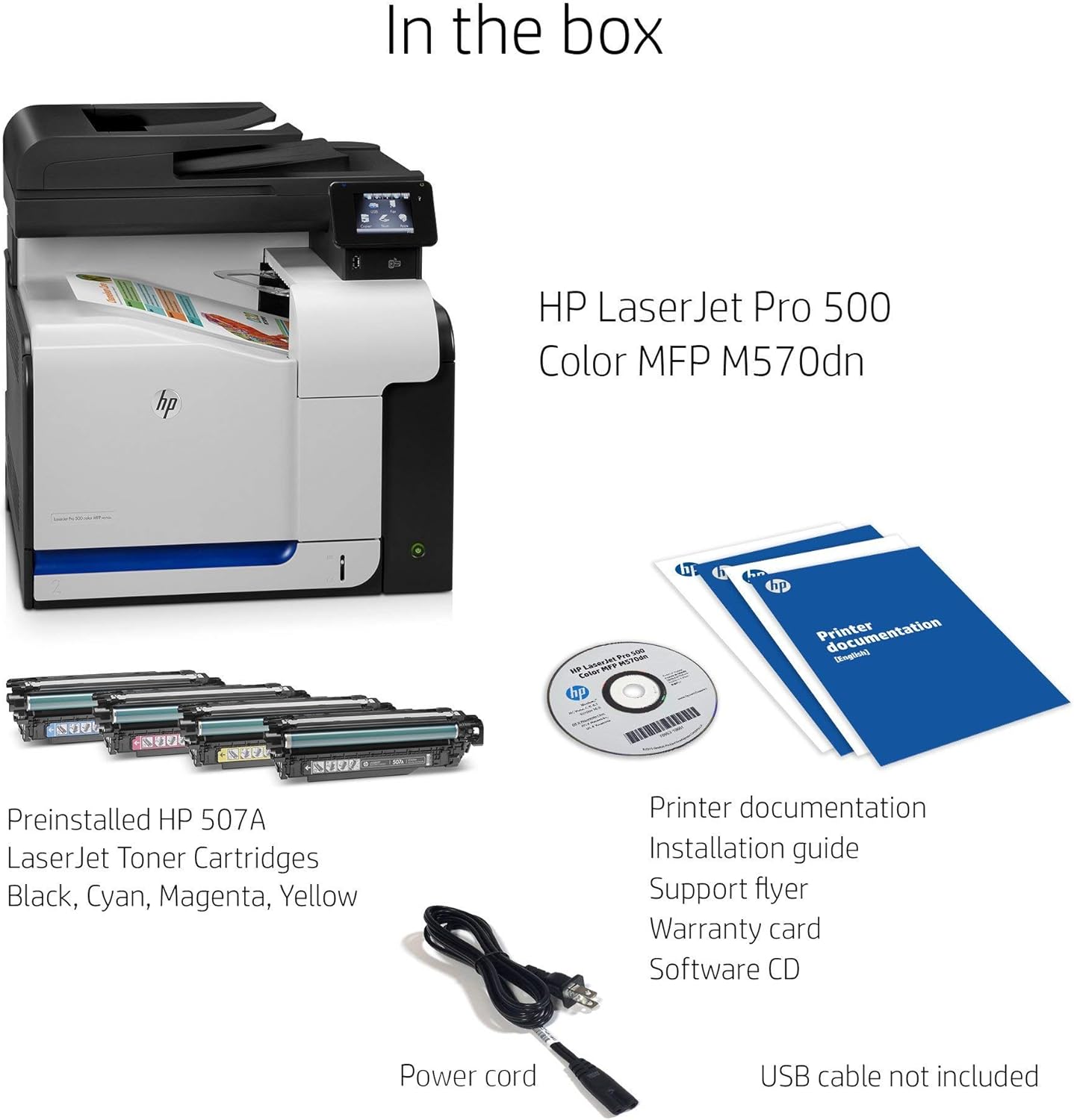 HP LaserJet Pro 500 color MFP M570dn (CZ271A) (Renewed)