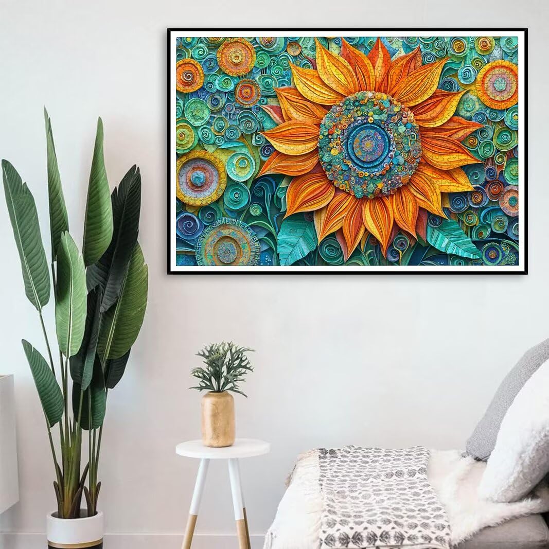 Puzzle 2000 Pezzi, Puzzle Girasole, Misura: 100x71cm, Regalo Donna -8737