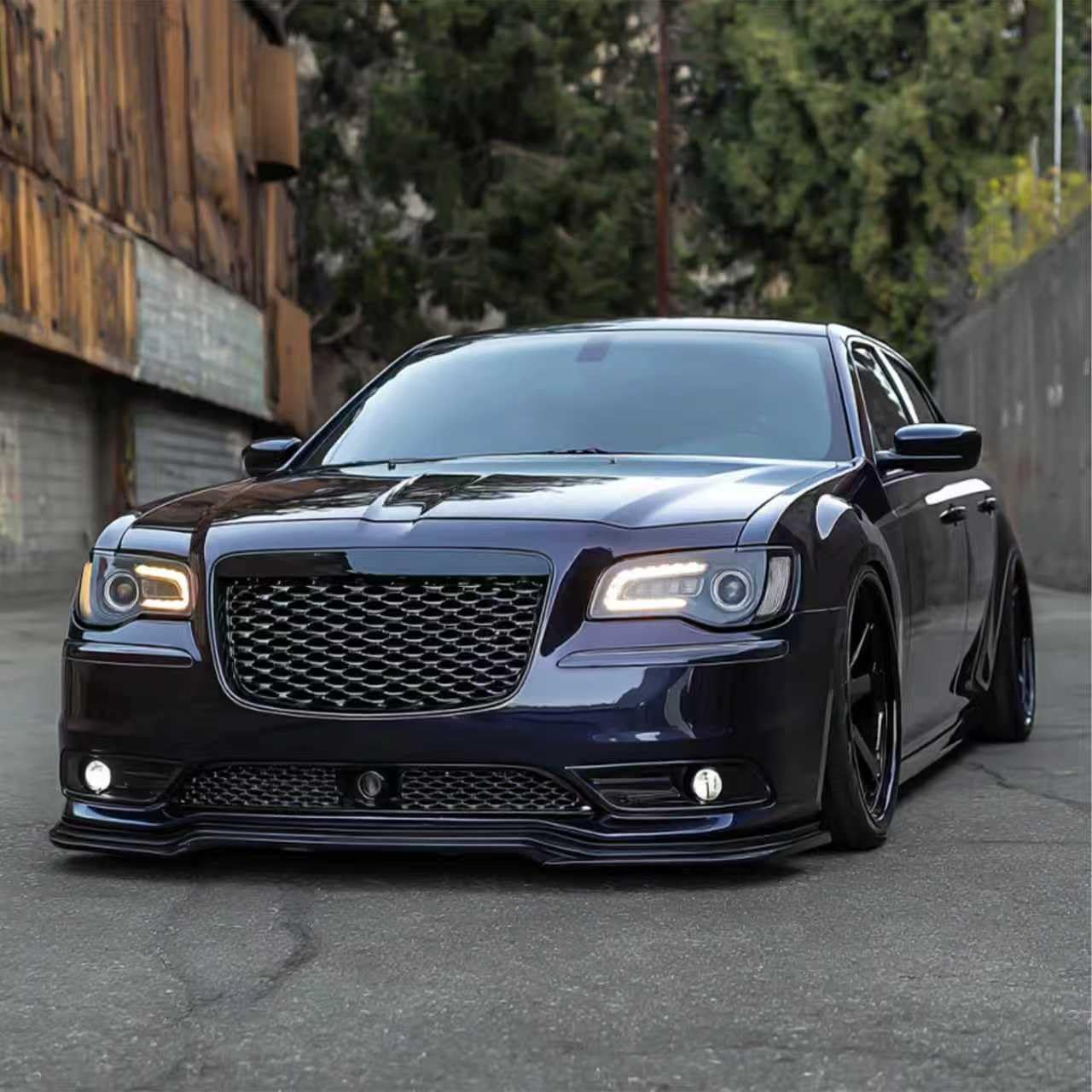 Front Bumper Lip for Chrysler 300 C/S/Limited/Touring 2015-2023Gloss Black