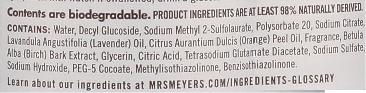 Mrs. Meyer's Clean Day Multi-Surface Concentrate Bottle, Lavender Scent, 32 Fl oz (Pack of 1)
