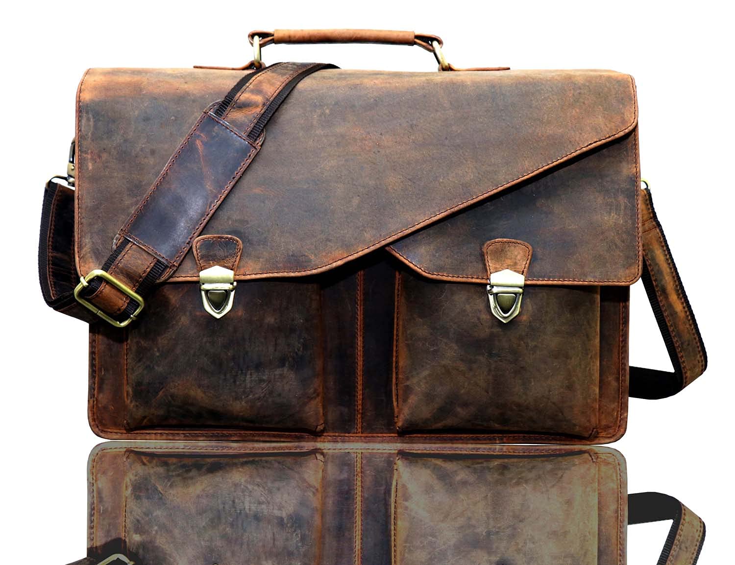 See full amazon price history chart for LEADERACHI Vintage Hunter Leather Laptop Briefcase Bag For Mens. LEADERACHI Vintage Hunter Leather Laptop Briefcase Bag For Mens. (B094G3VLH4) Amazon Price History, Amazon Price Tracker