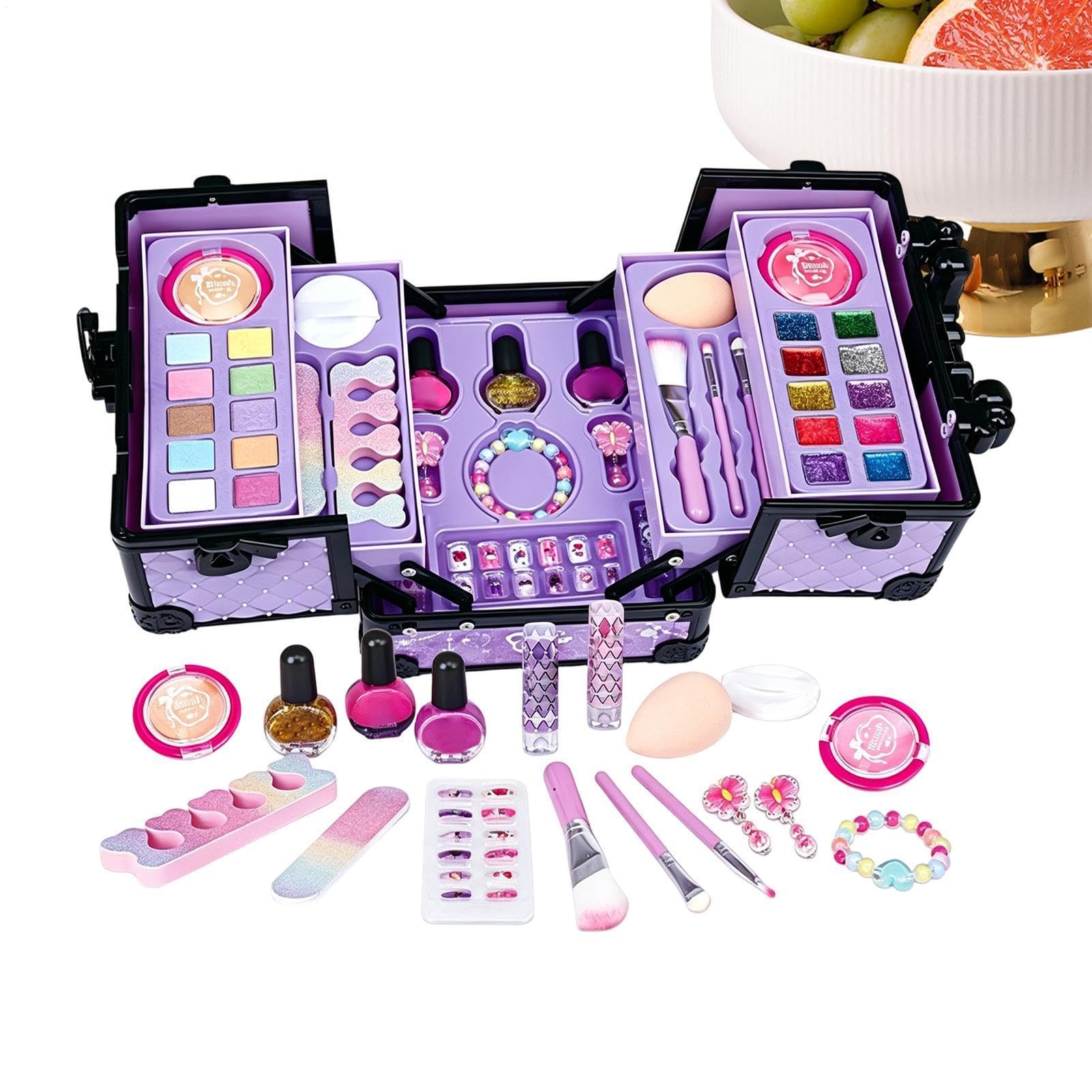 Kit Maquillaje Niños Cosméticos Con Estuche Almacenaje