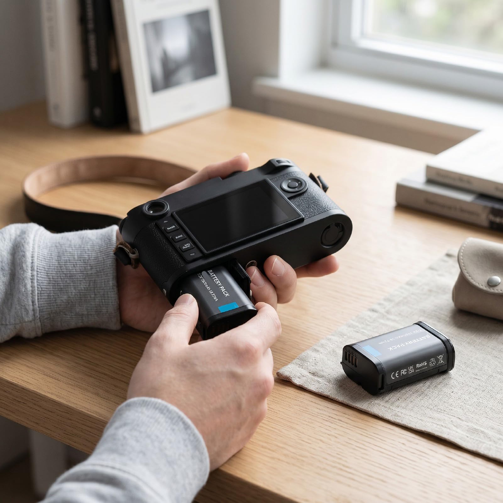 Zunate Cargador de Batería para Cámara, Paquete de 2 Baterías Recargables de 2600 MAh, Repuesto de Accesorios para Cámara de Energía de Reserva para Q2 Q3 Q3 43 SL2 SL2 S SL3 SL3 S