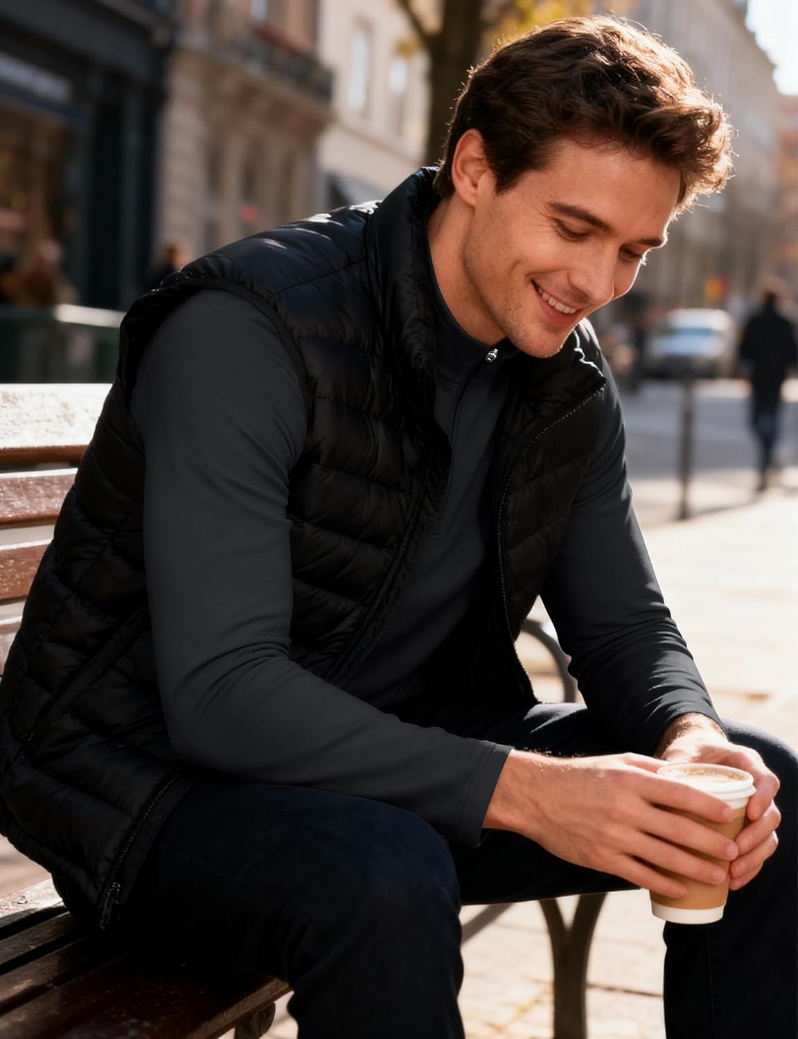 Cavva Mens Quarter Zip Pullover Thermal Fleece Lined Sweatshirts Long Sleeve 1/4 Zipper Athletic Winter Shirt - Image 7