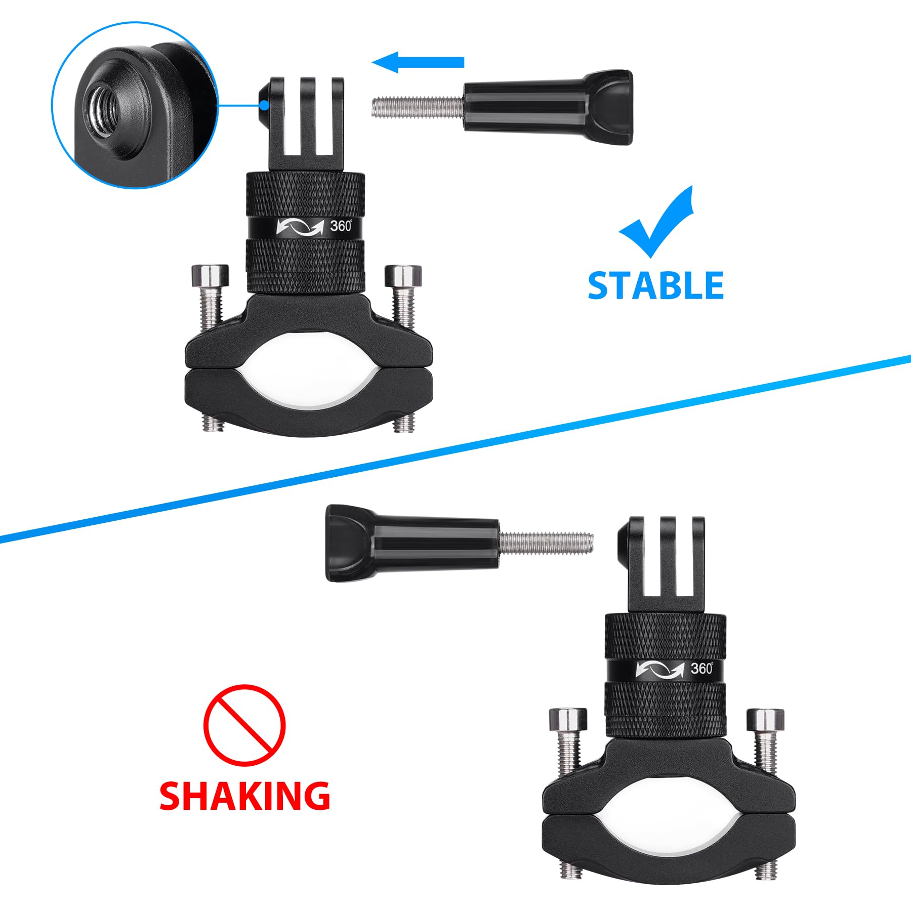 Support De Caméra De Vélo - Non Spécifié - Pivotant 360° - Fixation