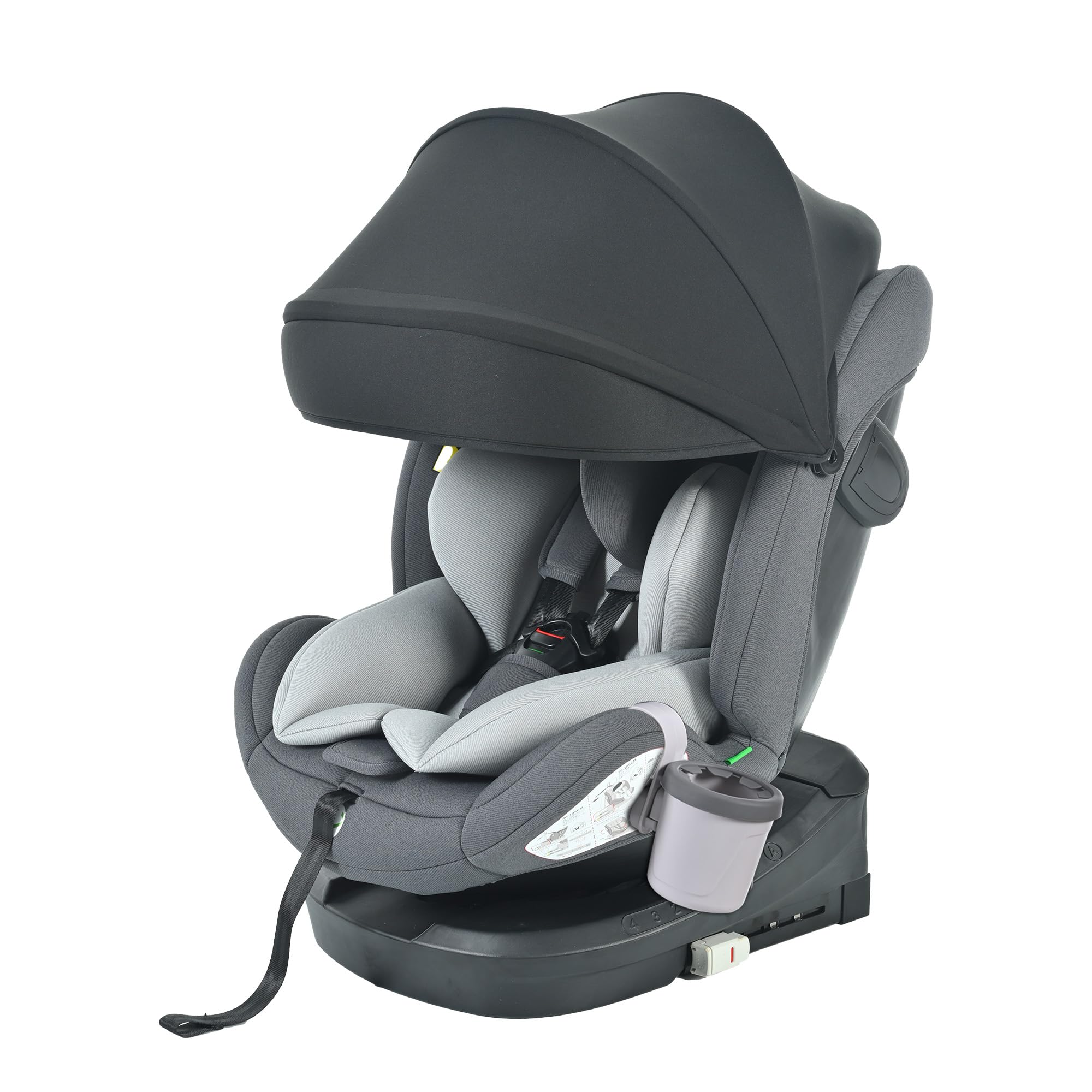 エルゴノミックデザイン 車用チャイルドシート グレー Amazon | OSJ チャイルドシート 新生児 360度回転式 ベビーシート