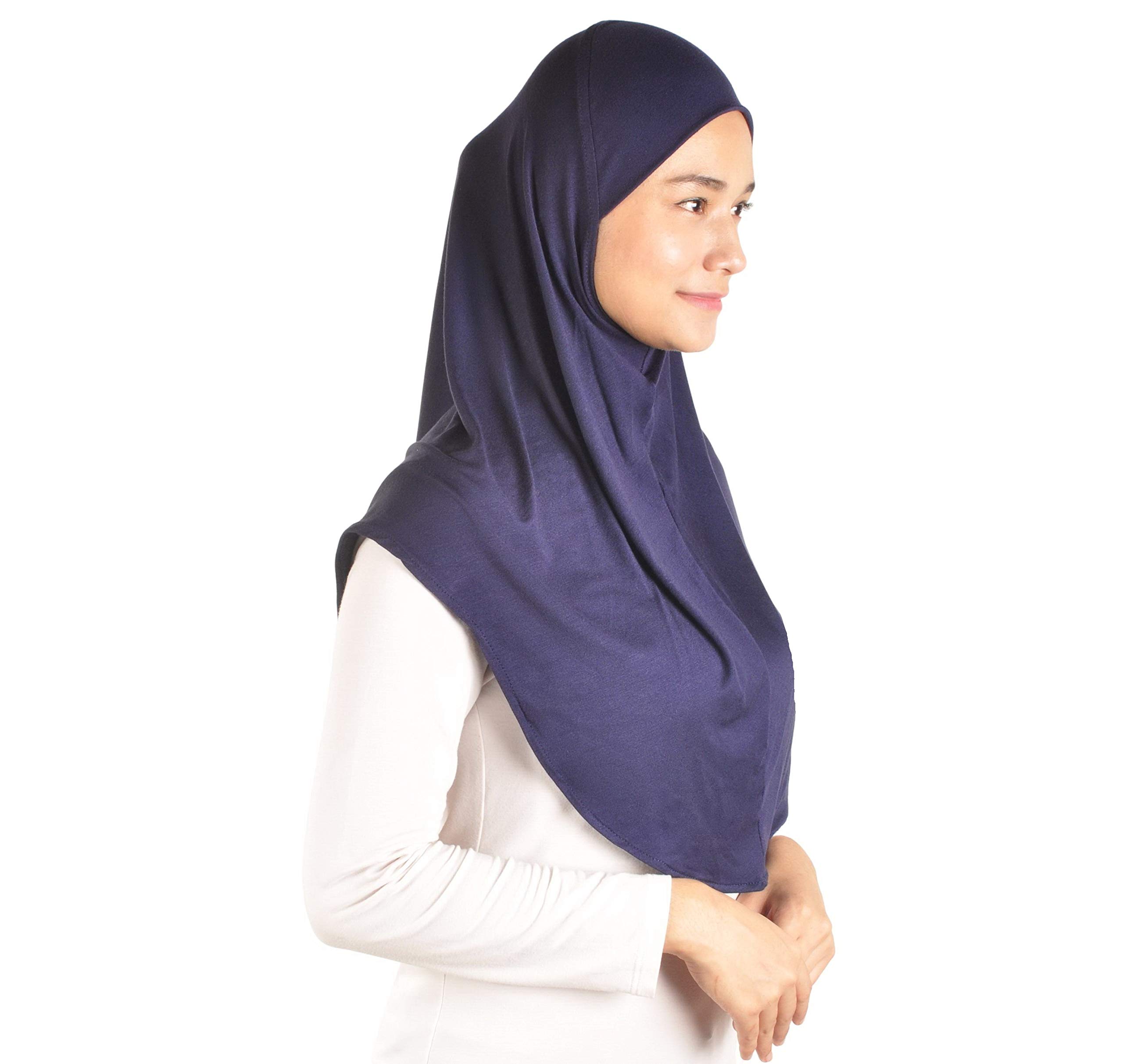 Mu Lan Legend Handmade | Muberra Instant Hijab | One Piece Easy Slip On Practical and Comfortable(L Size)