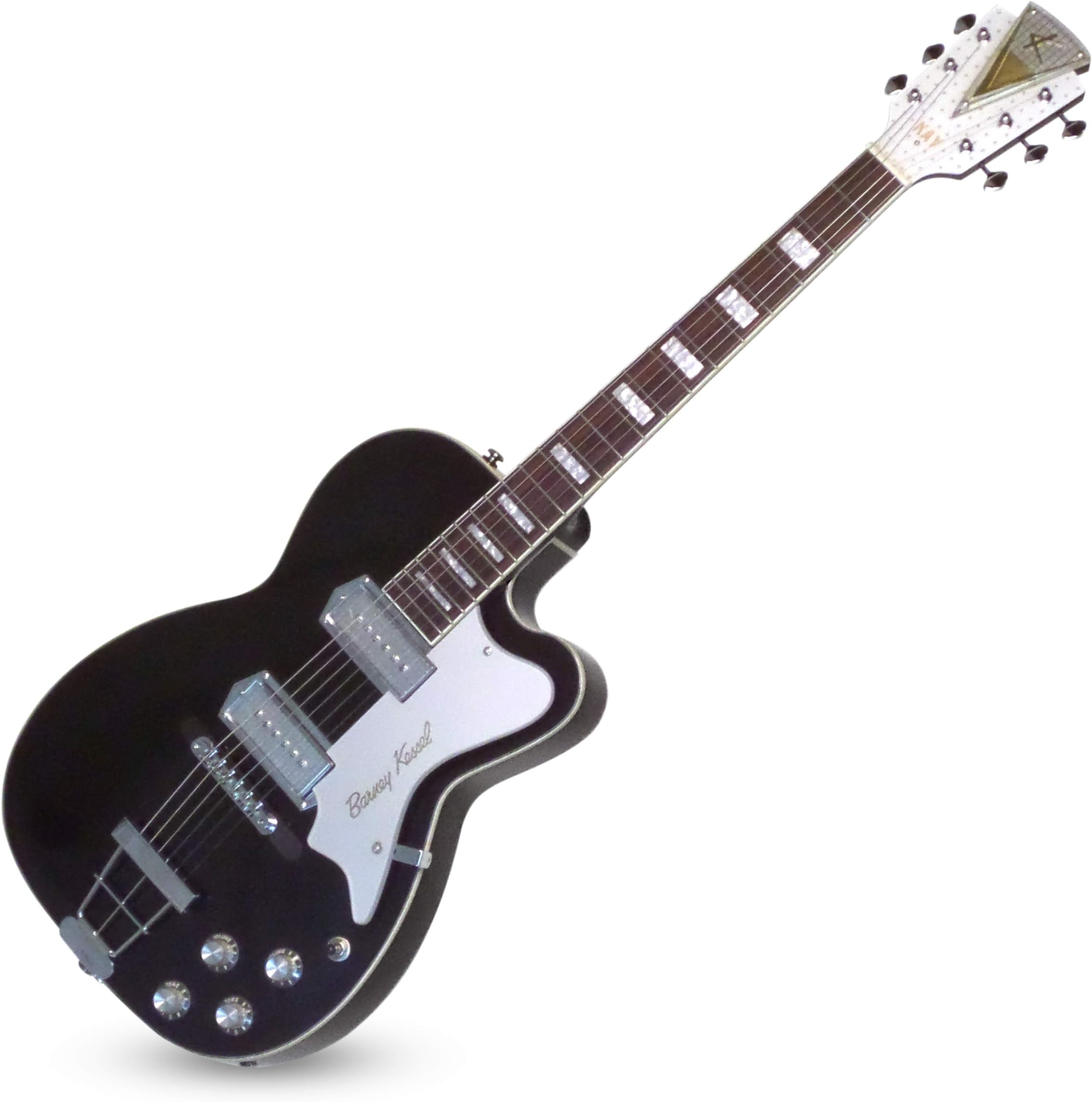 Kay Reissue 1957 Barney Kessel 6 String Hollow-Body Electric Guitar, Signature Edition & Case-Black (K1700VBK)