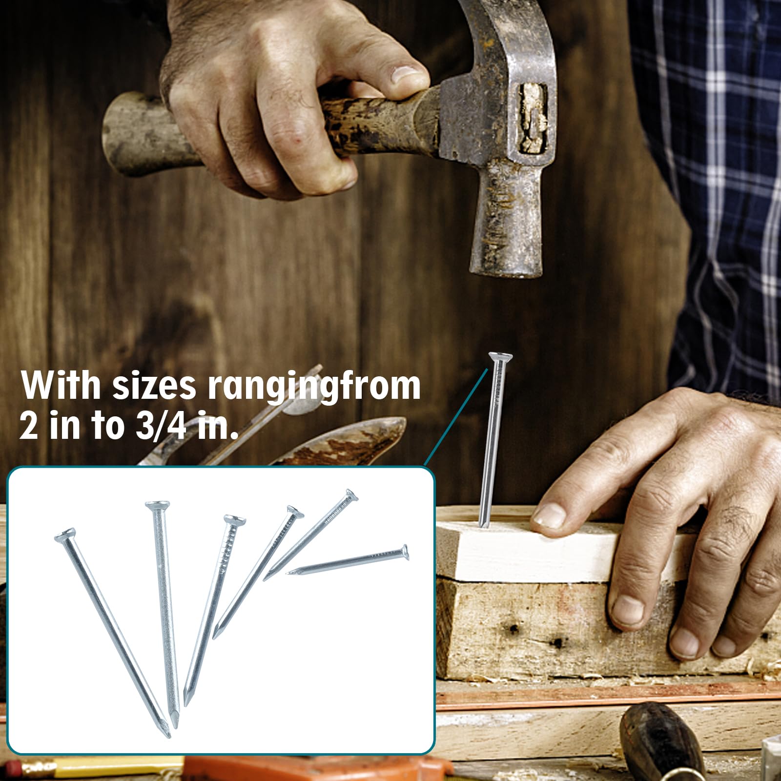 Nail Hanging Kit - 650Pcs for Pictures & Walls -7