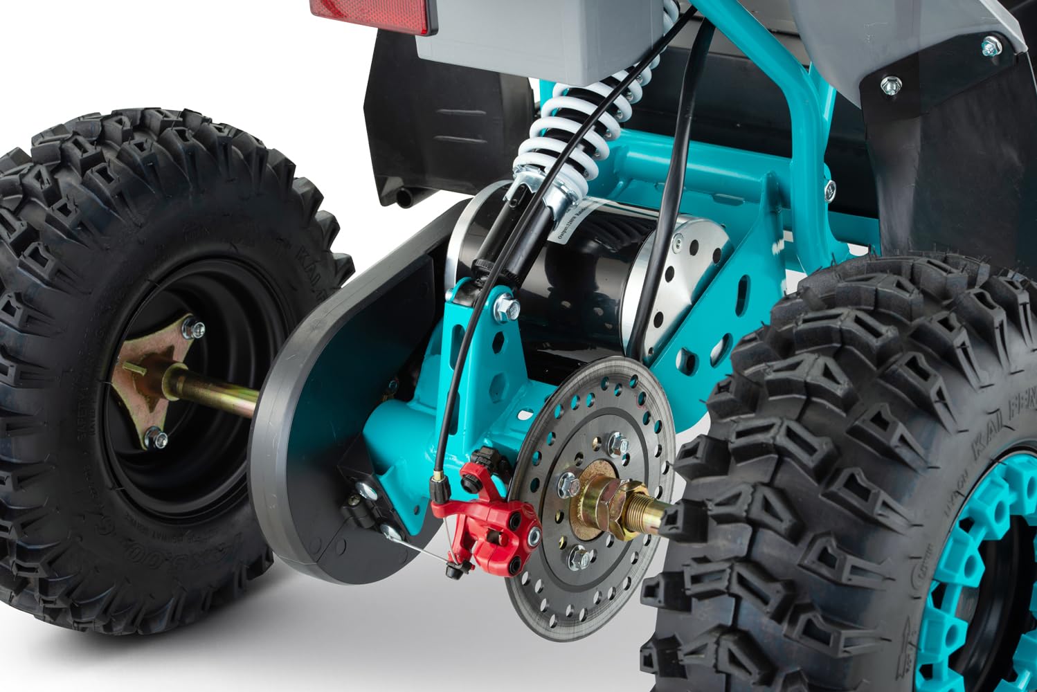 Replay 1200W 48V Elektro Kinderquad 6 Zoll Snowy Tire XL LED Drossel Hupe Handprotektoren (Orange)