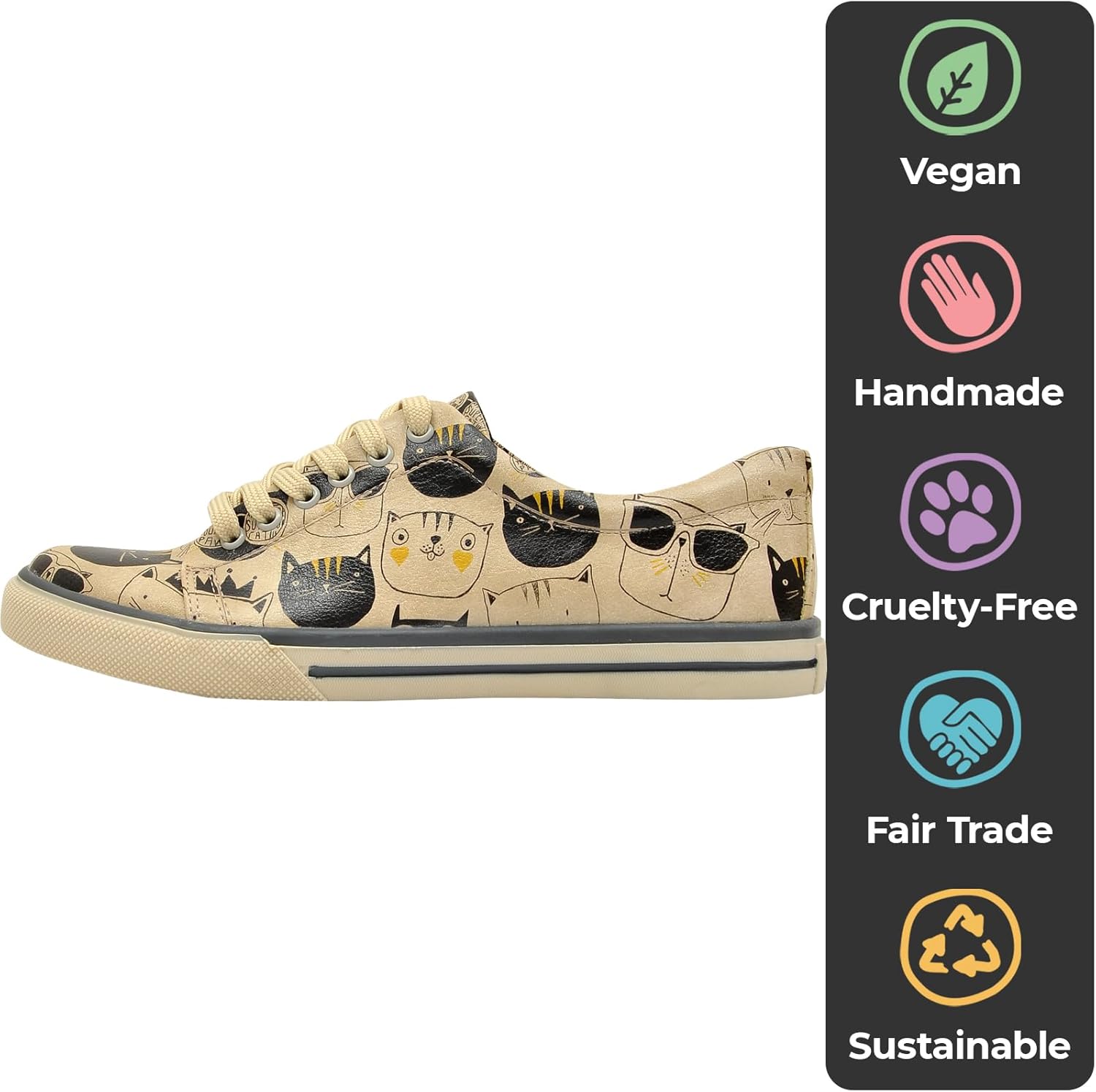 Vegan Leather Sneakers for Women Handmade and Unique Fashion