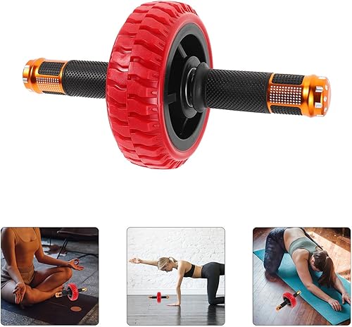 Miniatura 9 de Rueda de rodillo abdominal con asas ergonómicas antideslizantes para entrenamiento de fuerza central, resistencia estable, máquina de ejercicio