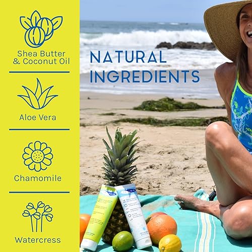 Miniatura 2 de TRISWIM Set de regalo para el cuidado del cuerpo  After Swim Body Wash and Lotion 8.5 onzas líquidas con aroma cítrico con aloe vera y manzanilla