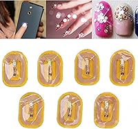 Vista 2 de NFC - Adhesivos para uñas, 7 unidades de calcomanías LED brillantes, material ABS, estilo moderno, color amarillo