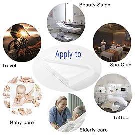 50PCS Massage Table Sheets Disposable Non Woven SPA Bed Cover Breathable Polypropylene Fabric 31 x 70 Thin, Not Waterproof (White)