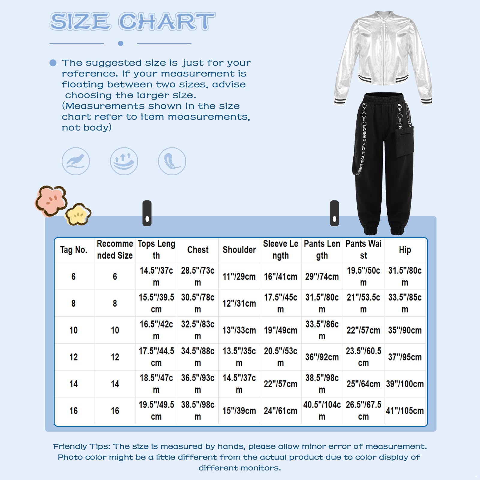 Dziecięce hip-hopowe ubrania dziewczęce koszulka z długim rękawem Crop Tops + biustonosz sportowy biustonosz + spodnie cargo dres treningowy jazz odzież do tańca Streetwear rozm. 98-176